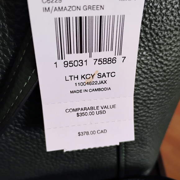 Coach Green Leather Satchel - Picture 4 of 9